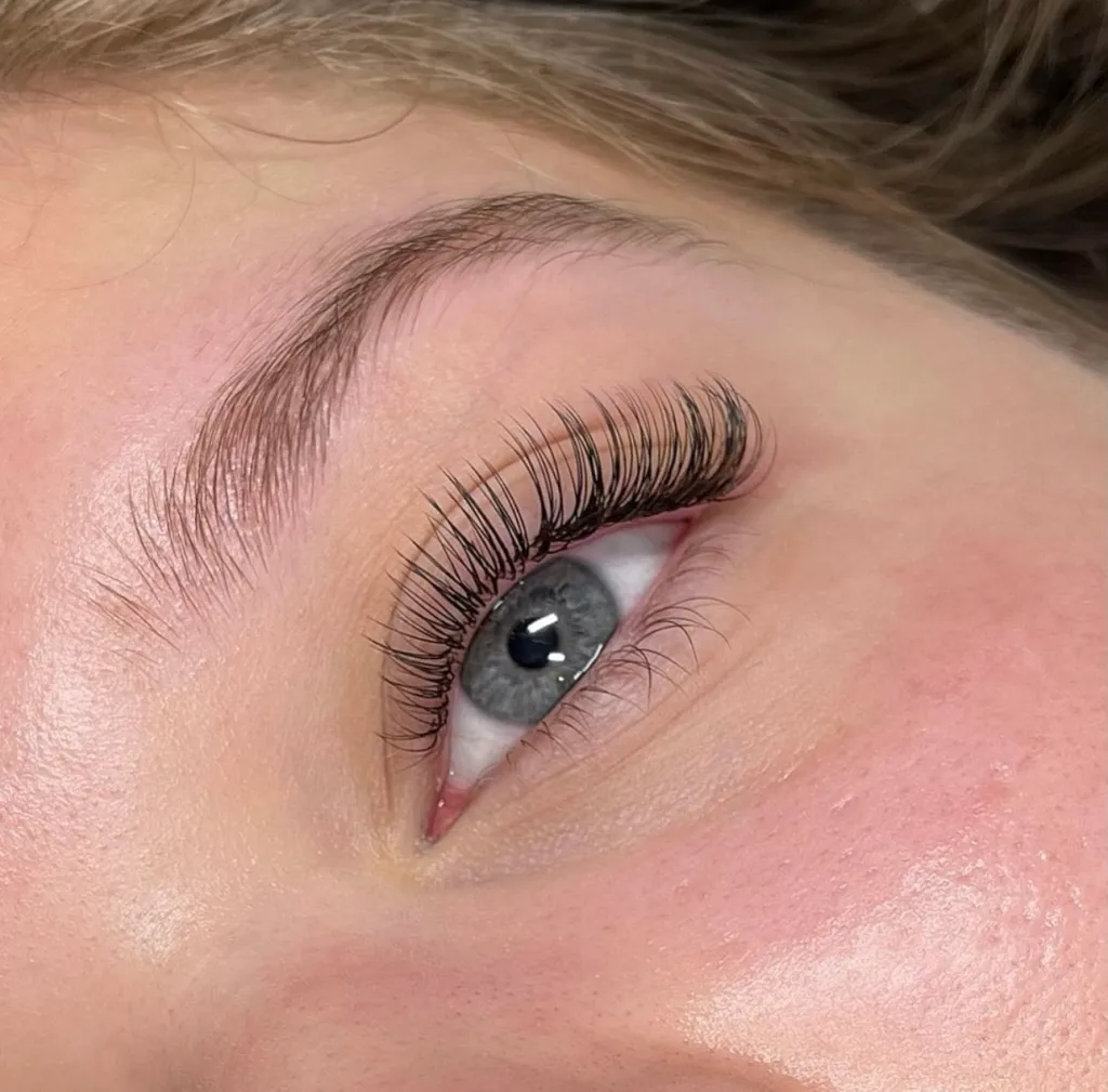 Classic natural lash extension look